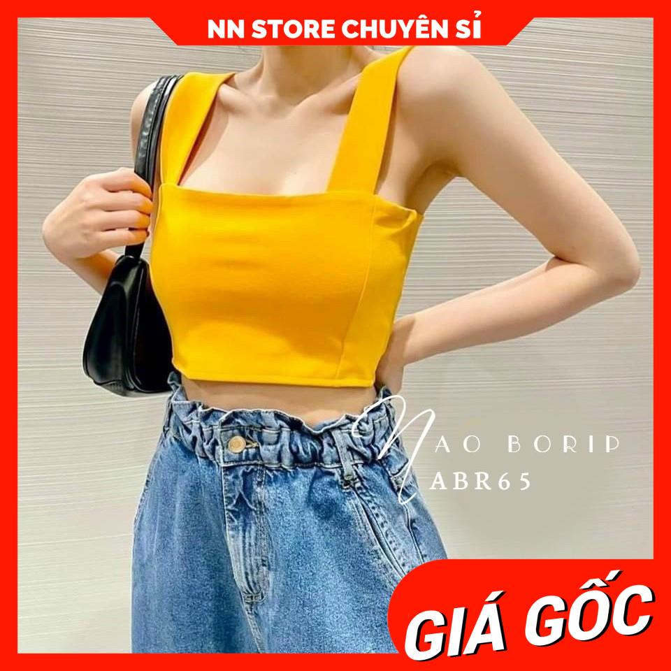 Áo thun kiểu Croptop chất borip co giãn 4 chiều ôm body dễ thương ABR65