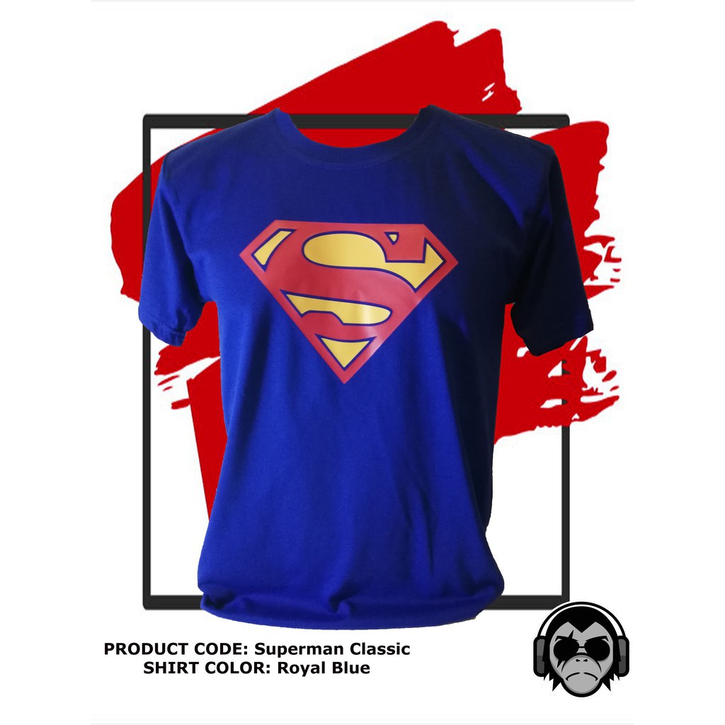 Áo thun  SUPERMAN CLASSIC DC màu xanh cực HOT