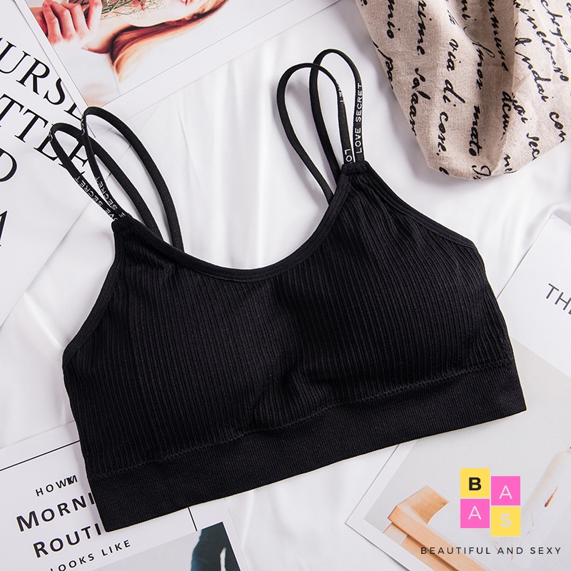 Áo bra thể thao lưng đan, áo bralette phối dây chữ tập Gym, Yoga BAS038