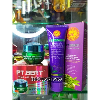PT.BERT combo kem dưỡng trắng da+sữa rửa mặt thảo mộc trà xanh
