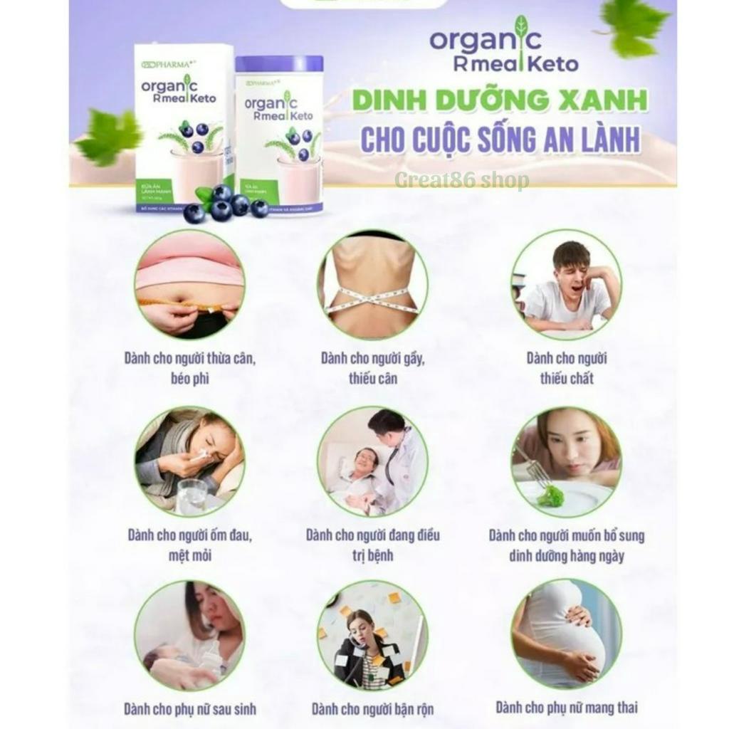 Bữa ăn lành mạnh Organic Rmeal Keto Dr Lacir  tăng sức đề kháng kiểm soát cân nặng, bổ sung dinh dưỡng, 300g và 560g
