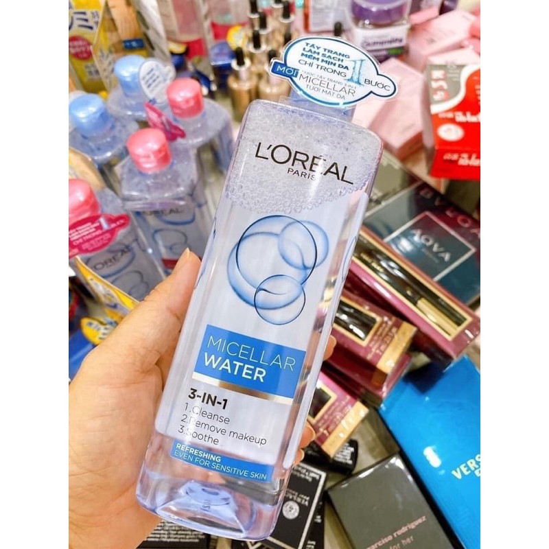 Nước Tẩy Trang Loreal Paris 3in 1 Micellar Water 400ml