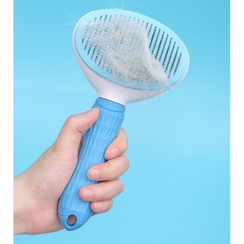 Lược Chải Lông Cho Chó Mèo Có Nút Bấm Giúp Massage Không Làm Đau Thú Cưng