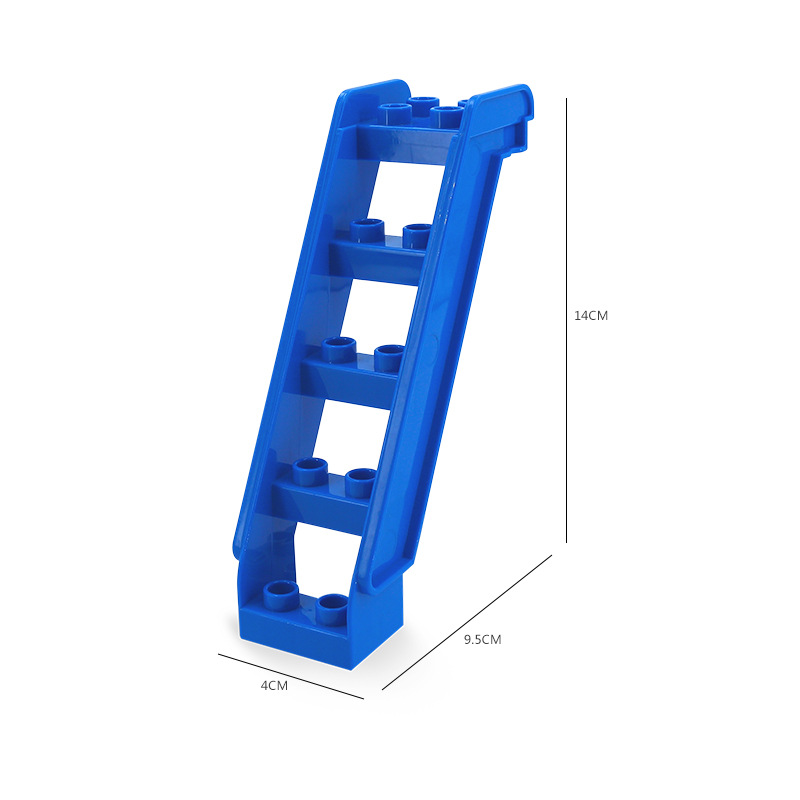 Đồ chơi khối lắp ráp xây dựng bậc thang cỡ lớn màu tím/xanh dương/cam tương thích với LEGO cho trẻ em sáng tạo