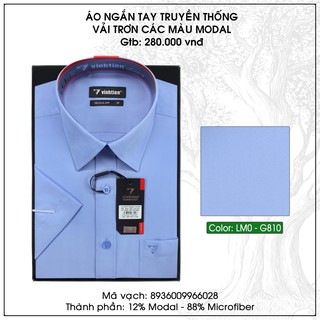 Áo Sơ Mi Ngắn Tay Dáng Regular Vĩnh Tiến G810 7.5
