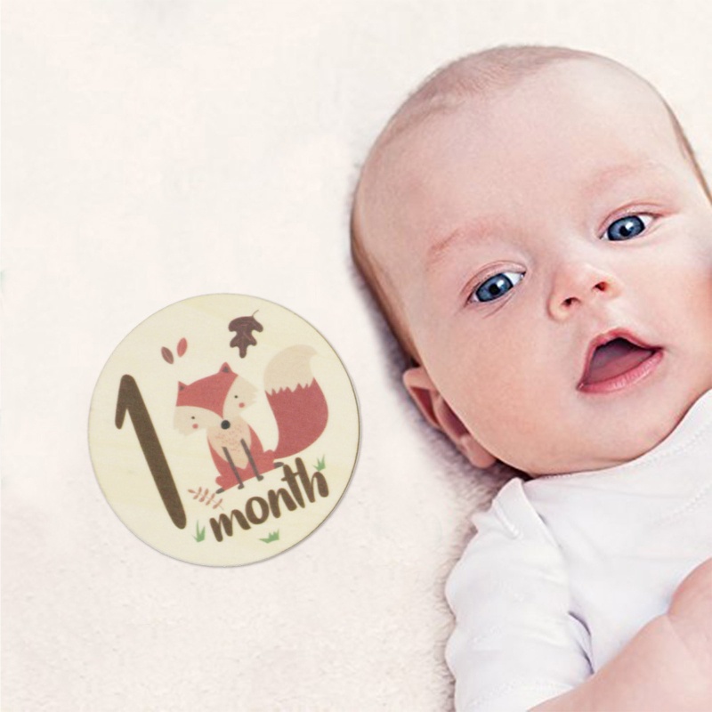 Bộ 6 Tấm Thiệp Kỷ Niệm In Họa Tiết Động Vật Hoạt Hình Cho Bé Sơ Sinh