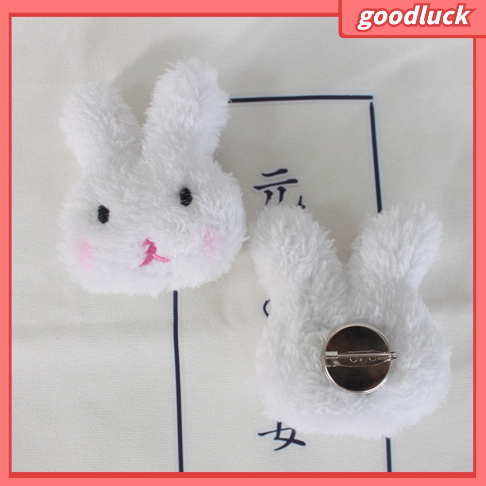ps/Lovely Rabbit Bear Plush Doll Brooch Pin Bag Decoration Jacket Lapel Accessory