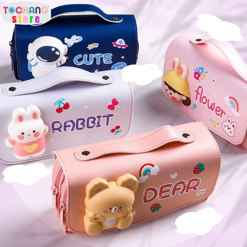 Hộp Bút 2 Ngăn 3D Nổi Pop it Cute Siêu Xinh Cho Bé Mẫu Mới 2022