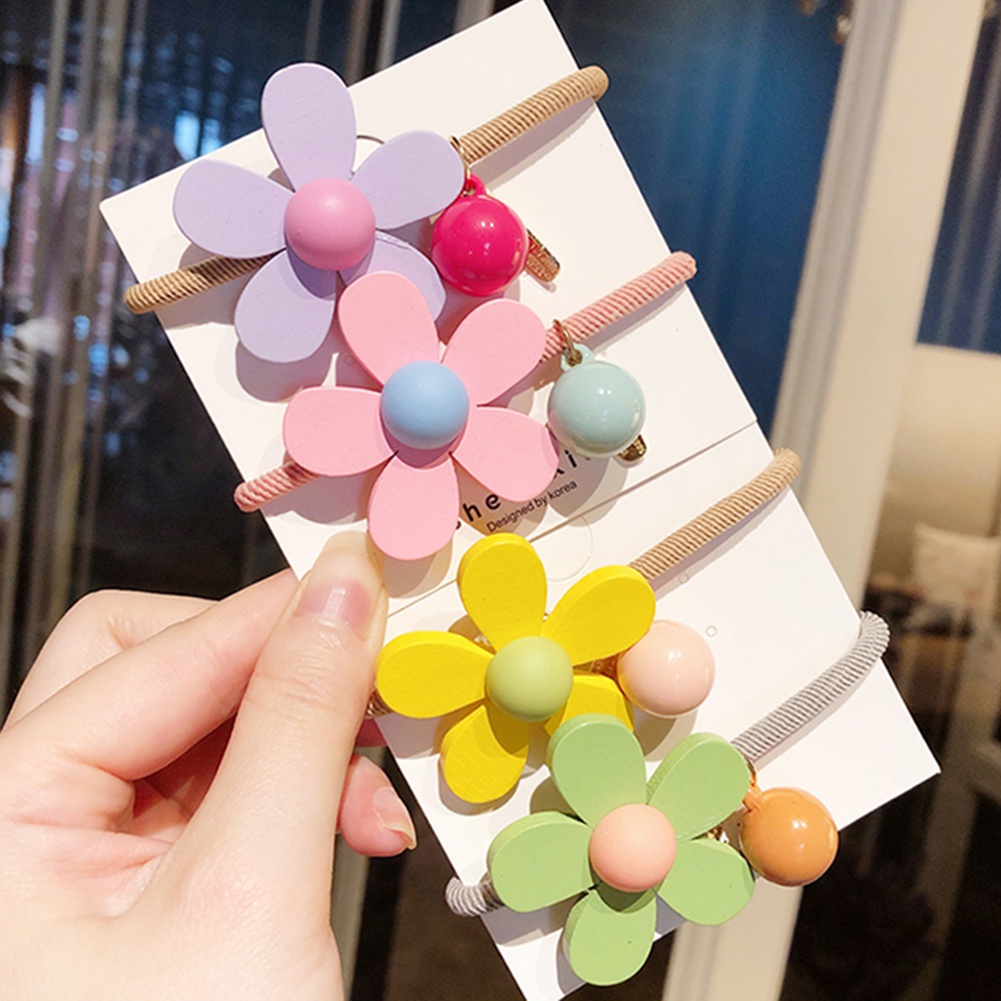 Dây Buộc Tóc Đính Hoa Xinh Xắn Cho Nữ