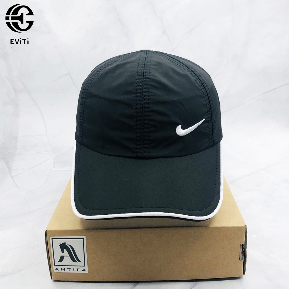 Mũ/Nón nửa đầu tenis phong cách thể thao logo thêu chất liệu dù thoáng mát