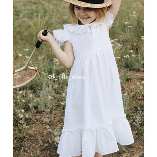 VÁY MAXI TRẮNG BÉ GÁI 2 DÒNG SIZE