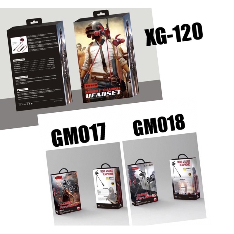 Set 12 Tai Nghe Chơi Game Có Mic Xg-120 Gm017 Gm018 Mobile Legend Pubg Free Fire