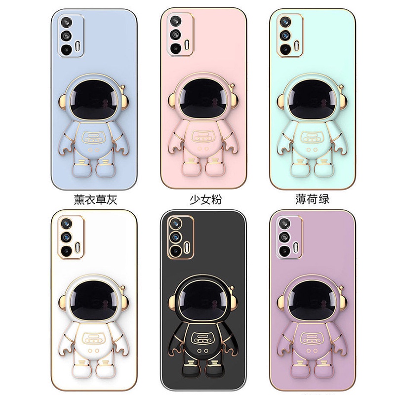 Ốp Điện Thoại Silicon Mềm Có Giá Đỡ Hình Phi Hành Gia Cho OPPO Realme GT Neo 3 2 Pro 2T 3T Q2 Q3S Q3T Q3 Pro K7X