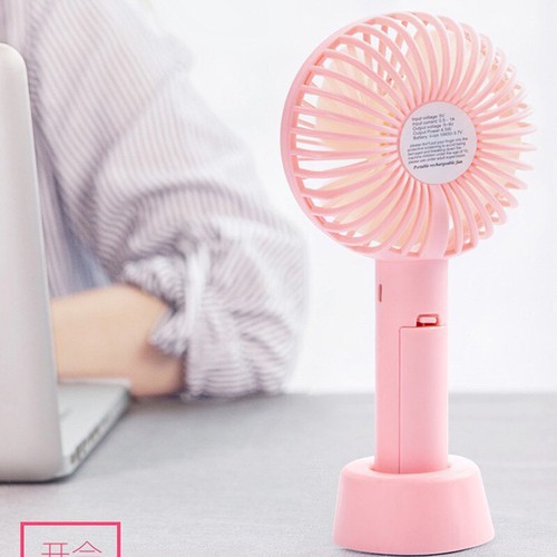 ✖☢Quạt Sạc Tích Điện USB mini Fan - Kèm Pin và Cáp Chân đế sạc, cầm tay