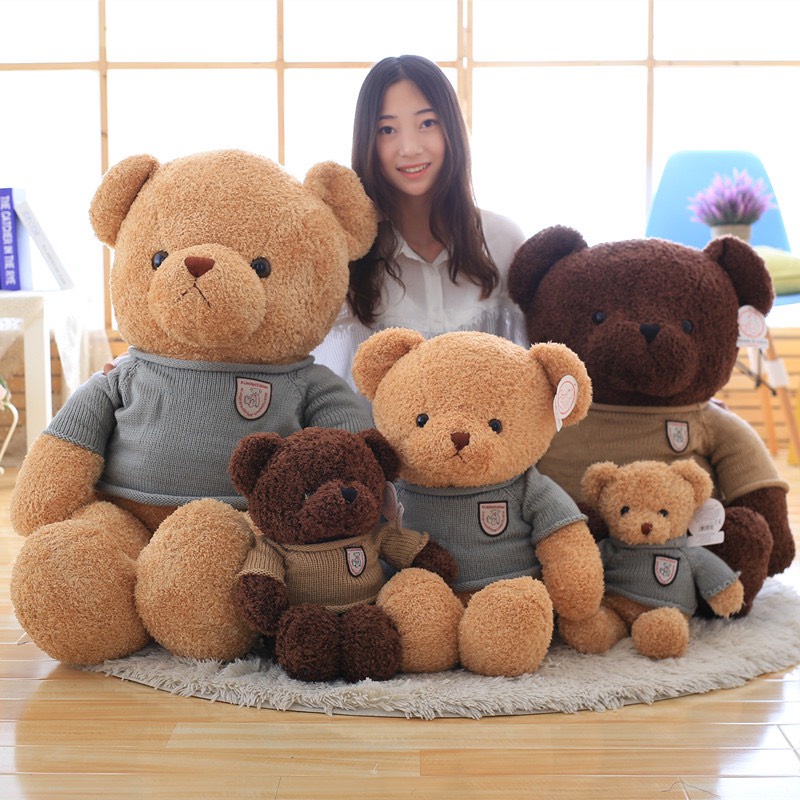 Gấu Bông Teddy Áo Len, Gấu Teddy Lông Xù Cao Cấp