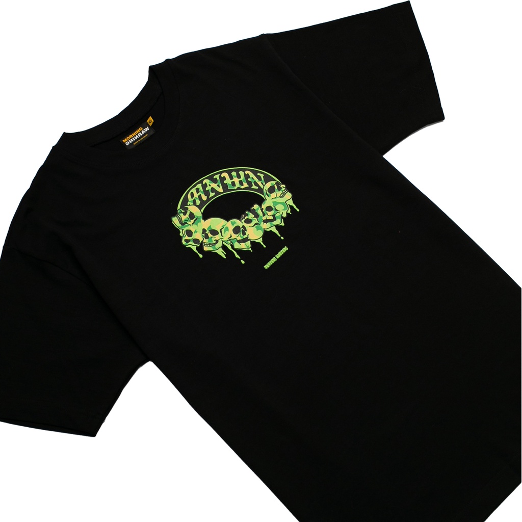 Áo thun Morning Warning Skull Ring - Đầu Lâu Nhẫn - Áo Thun Unisex Form Rộng Tay Lỡ Oversize Cotton 100% Local Brand