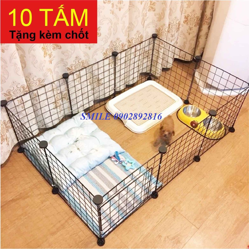 CHUỒNG CHÓ,MÈO,SÓC LẮP GHÉP ĐA NĂNG 10 TẤM ( TẶNG KÈM 20 CHỐT)