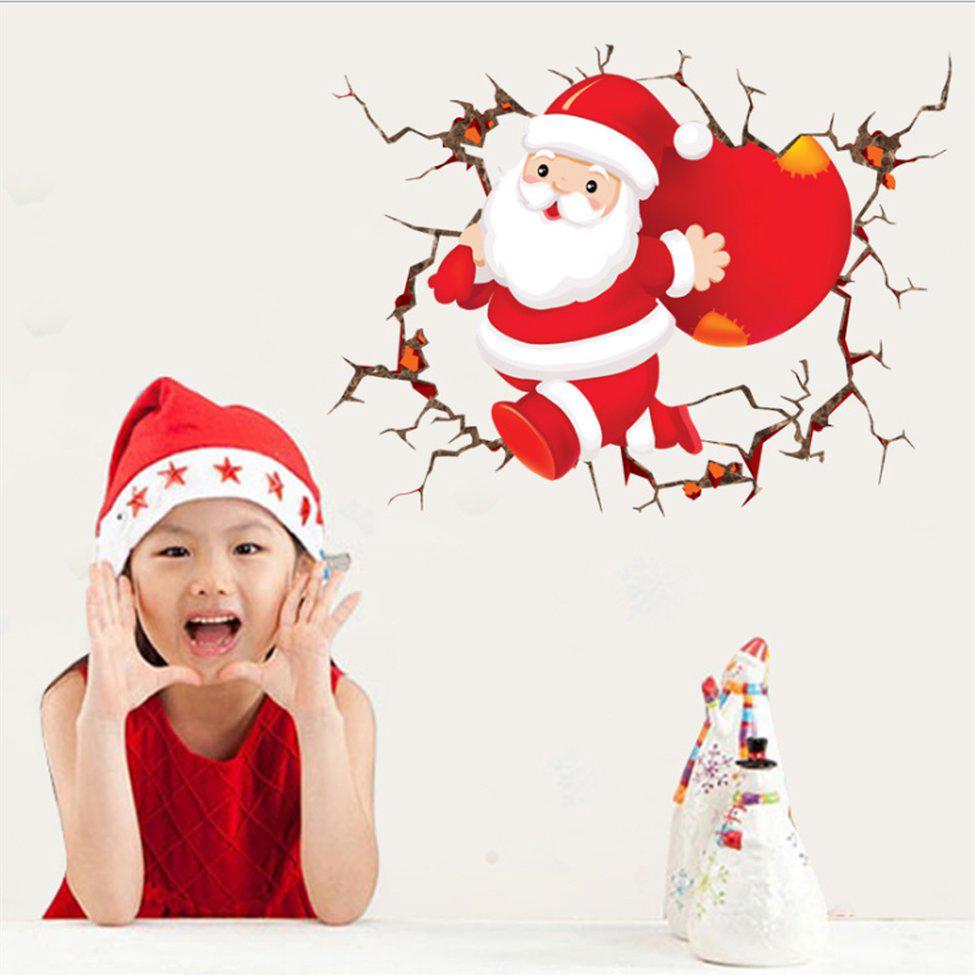 Decal Dán Tường Hình Ông Già Noel 3D Fx801
