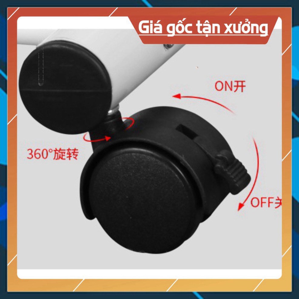 [ sale mùa hè] Giàn giá kệ treo quần áo đa năng giá đôi 3 in 1 có bánh xe 80cm .