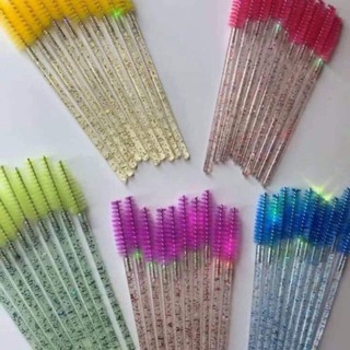 [Sỉ] 10 túi chải mi kim tuyến (túi 50 cây) chổi chải mi kim tuyến