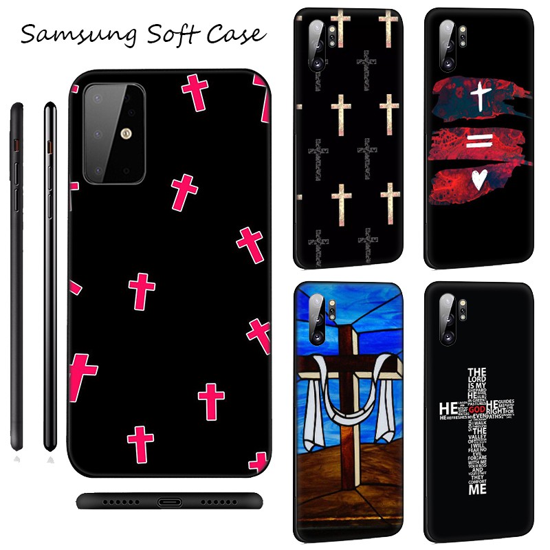 Ốp điện thoại mềm hình LU150 chữ thập đạo thiên chúa Samsung Galaxy A10 A10S A20 A20S A20E A30 A30S A40 A40S A50 A50S