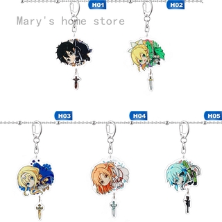 Móc Khóa Hai Mặt Bằng Acrylic Họa Tiết Hoạt Hình Sword Art Online