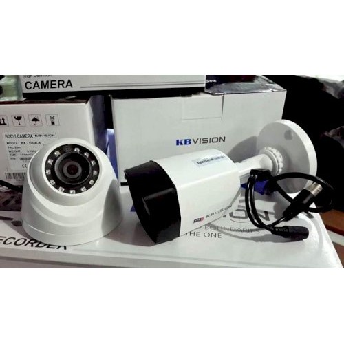 [Mã ELHAMS5 giảm 6% đơn 300K] Camera {Giá sốc} TRỌN BỘ 2 CAMERA THÂN KBVISION 1.0MP KX-1003C4