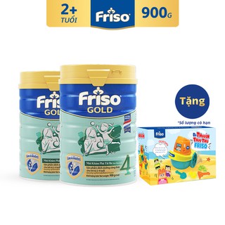 [Tặng bộ thuyền lắp ráp] Combo 2 Lon Sữa Bột Friso Gold 4 (900G/Lon)