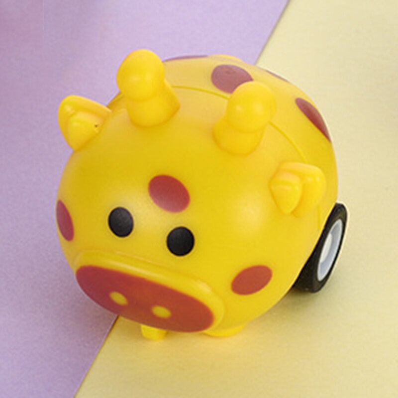 1Pcs Pull Back Cartoon Animal Car Toys Children Mini Play Vehicle Funny Kids Toys