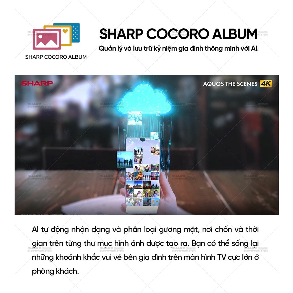 TV Sharp 50inch 4T-C50DK1X LED 4K Ultra HD Hàng Malaysia, Android 11.0