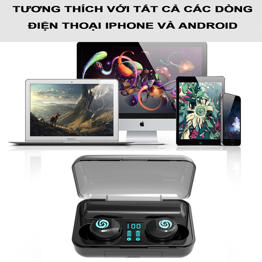 Tai nghe bluetooth, Tai nghe không dây, Tai Nghe Bluetooth Amoi F9 Version 2020, Tai nghe bluetooth khong day