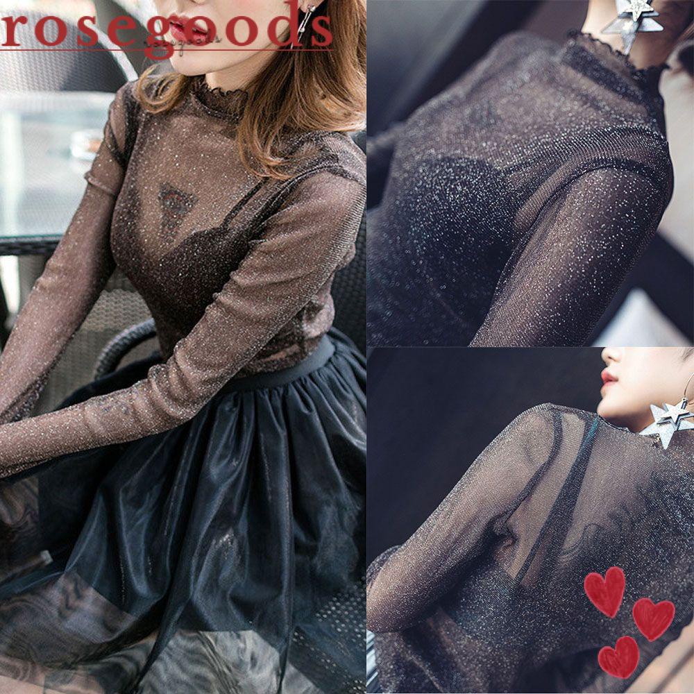 ☆Hoa Hồng☆ Áo Lưới Ren Hoa Nhiều Màu Sắc Thanh Lịch Quyến Rũ Cho Nữ