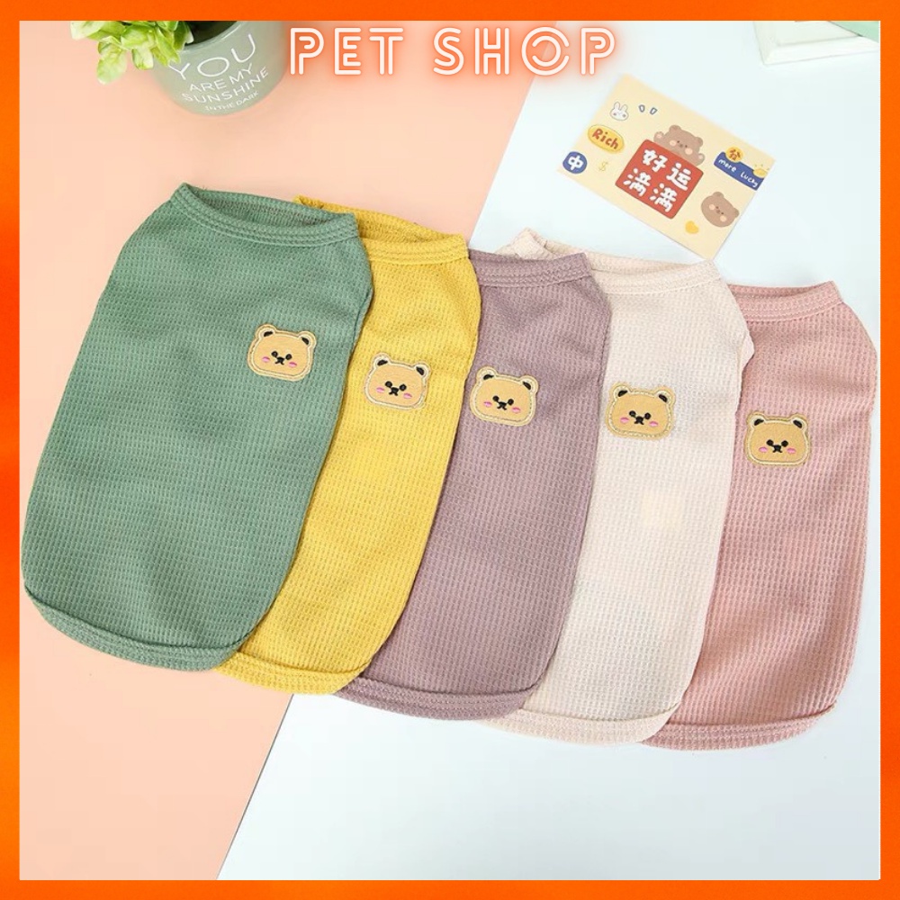 Áo Ba Lỗ Mỏng Thoáng Khí Dễ Thương Cho Thú Cưng, Chất Liệu Mỏng Phù Hợp Mùa Hè, Quần áo cho chó mèo