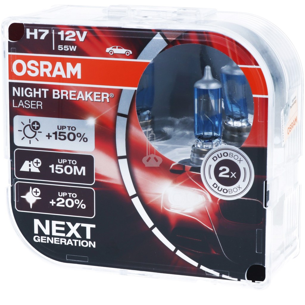 Bóng đèn tăng sáng H7 Osram Night Breaker 130% - 150%