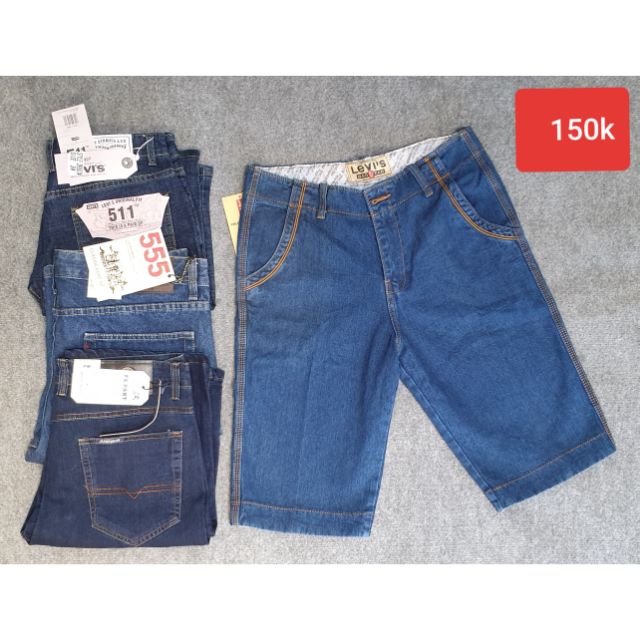 Quần soocs bò nam dáng thụng có size to