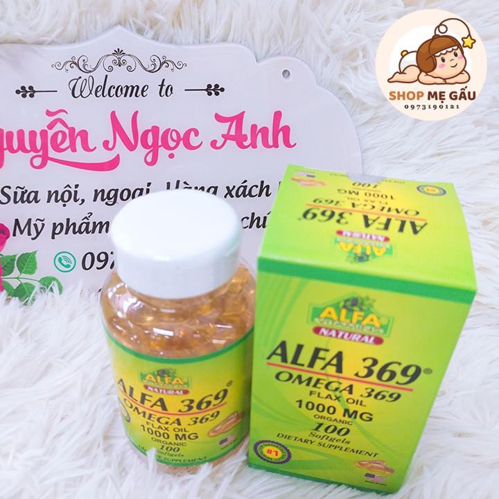 Viên uống bổ mắt Omega 369 nhập khẩu Mỹ hộp 100 viên | Thế Giới Skin Care