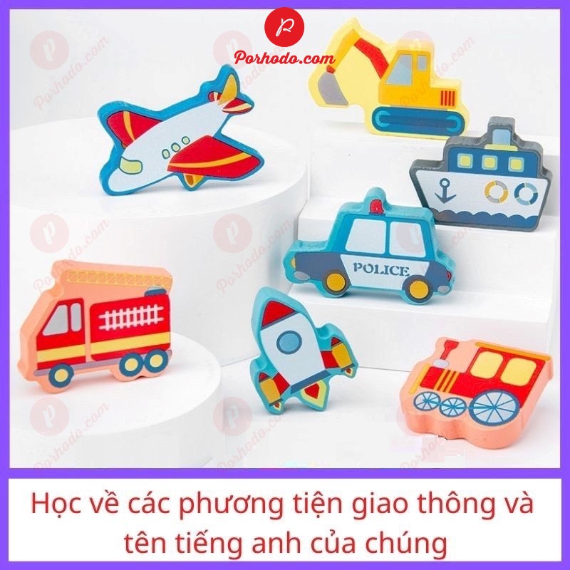 Bộ Bảng Gỗ Câu Cá Gỗ Ghép Hình Học, Chữ Số, Chữ Cái, Phương Tiện Giúp Bé Phát Triển Trí Tuệ TL219004