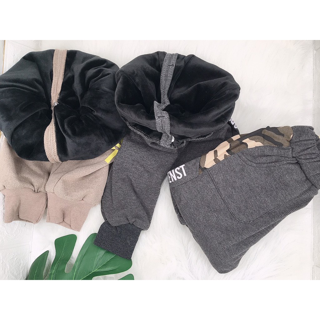 Quần dạ lót lông bé trai siêu ấm sz 8-18kg