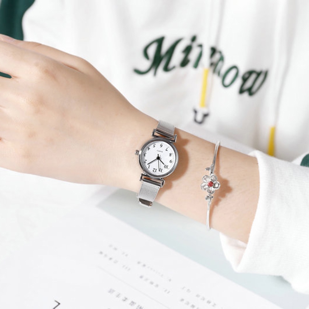 Đồng Hồ Quartz Mặt Nhỏ Đơn Giản Phong Cách Hàn Quốc