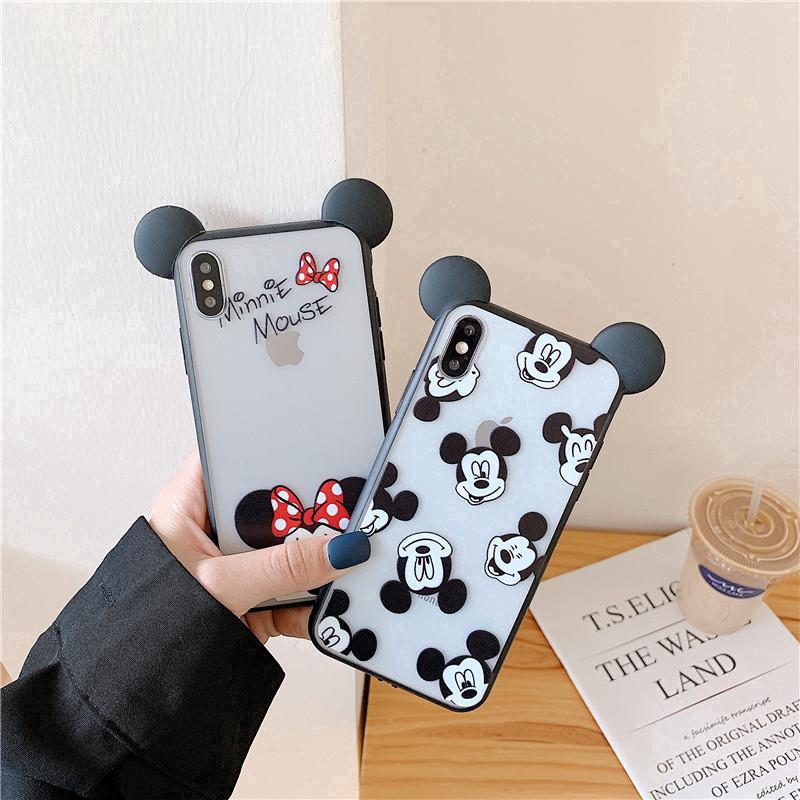 Ốp điện thoại TPU mềm in hình chuột Mickey đáng yêu cho iPhone 7 8 Plus X 6 6S XS MAX XR