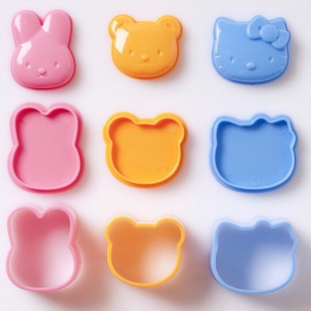 Bộ 3 Khuôn Làm Cơm, Làm Bánh Tạo Hình Ngộ Nghĩnh, Giúp Cho Bé Ăn Ngon Miệng - MTDDT