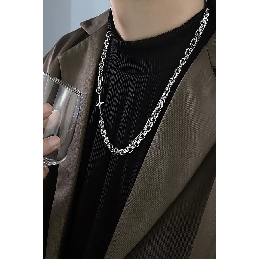 Vòng cổ nam dây chuyền nam nữ màu bạc unisex Loki Accessories ENCHANTED Phụ kiện Titan không gỉ - ENCHANTED