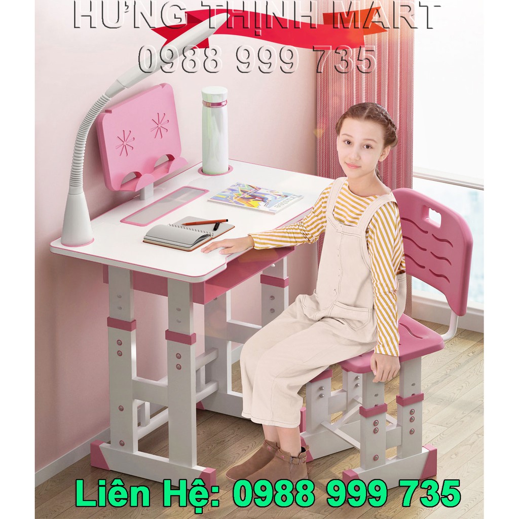 Combo bộ bàn ghế học sinh chống gù, chống cận tặng bộ đèn Led