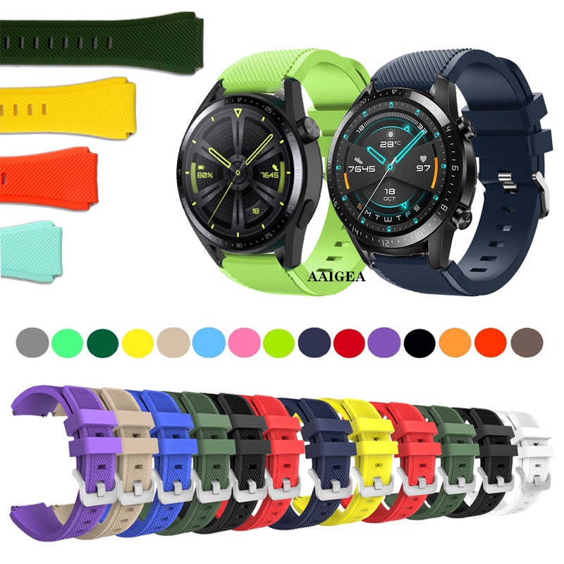 Dây Đeo Silicon 22mm Cho Đồng Hồ Huawei Watch Buds GT 2 2e GT2 Pro GT3 46mm SE /Honor GS Pro