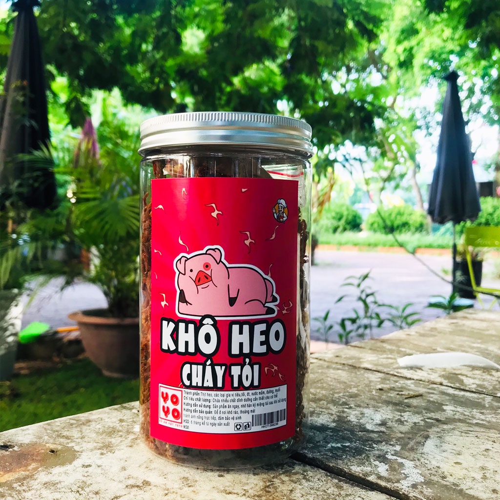 Khô heo cháy tỏi hũ 300g Đồ ăn vặt YOYO | BigBuy360 - bigbuy360.vn