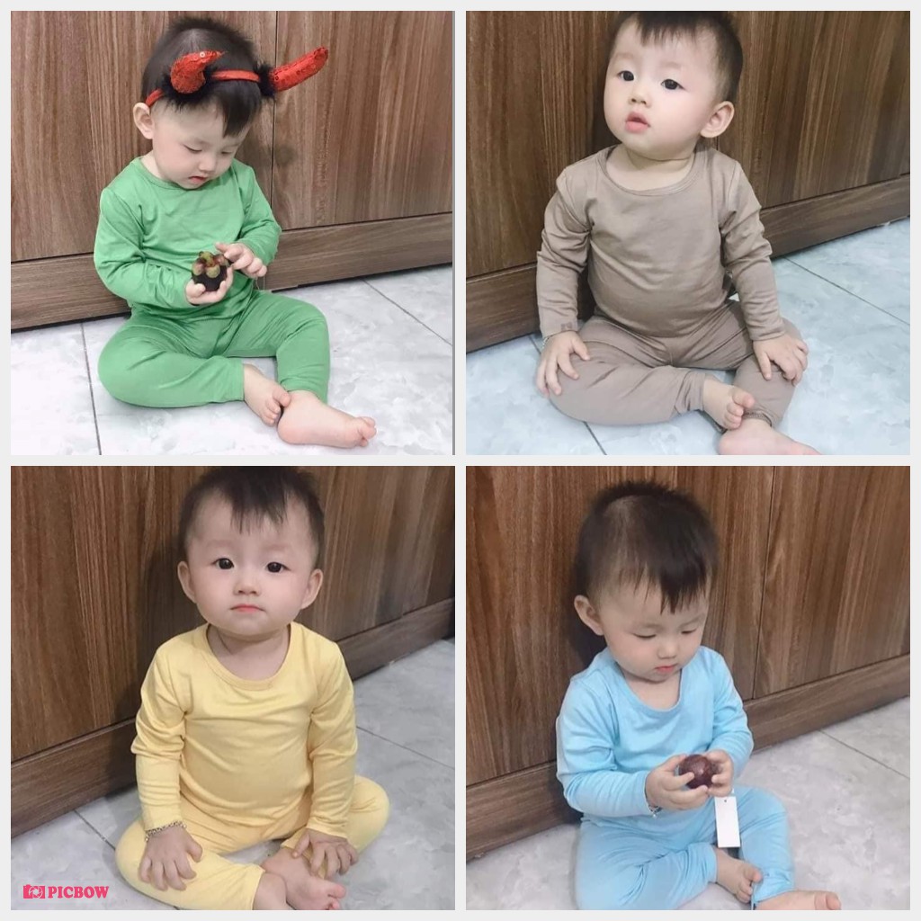 [Chất Thun Lạnh] Đồ Bộ Dài Tay Minky Mom Bé Trai, Bé Gái, Bộ Dài Tay Thu Đông Cho Bé NamKidShop (QATE343)