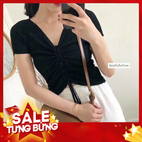 -HÀNG NHẬP KHẨU Áo len tăm rút ngực cổ tim Liên hệ mua hàng 084.209.1989