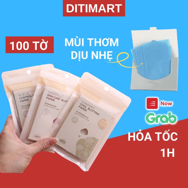 Giấy Thấm Dầu Da Mặt Gói 100 Tờ Nội Địa Trung Thấm Dầu Tốt Mẫu Mã Đẹp Gói 100 Tờ