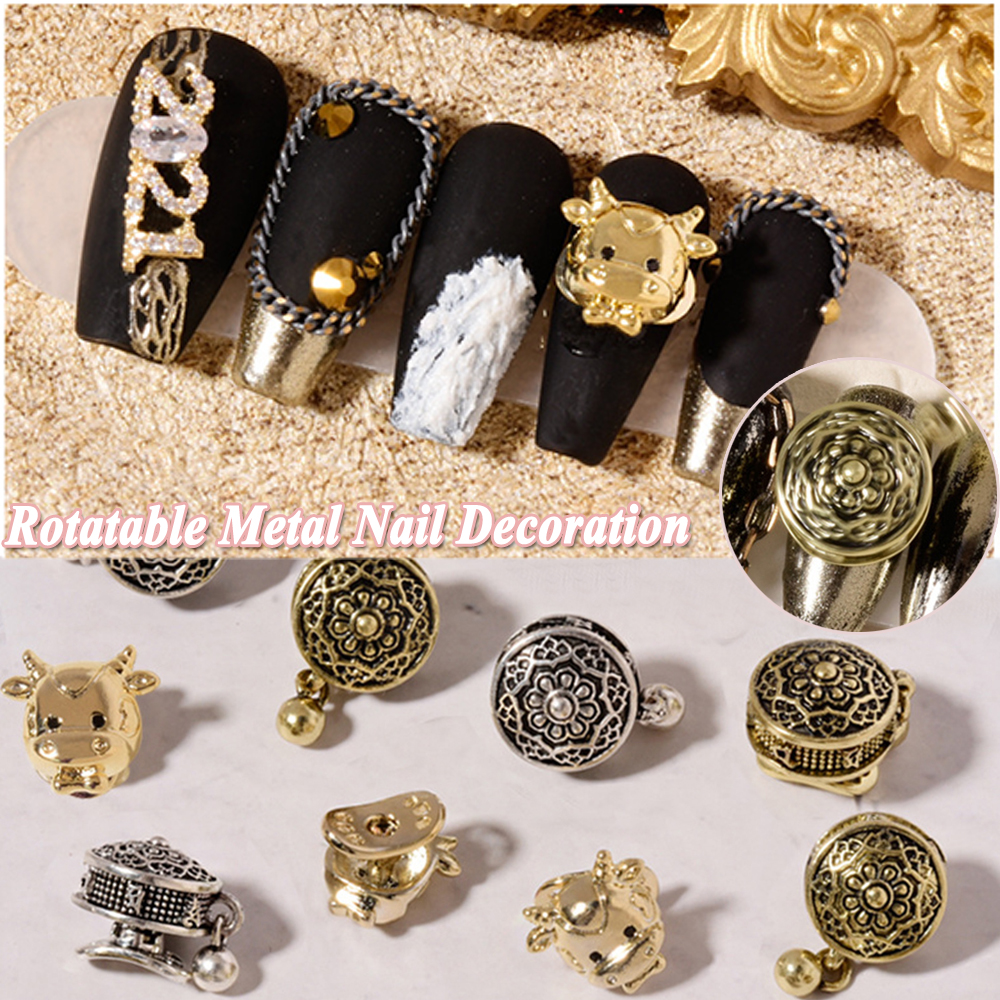 CHARMS (Hàng Mới Về) Phụ Kiện Trang Trí Móng Tay Nghệ Thuật Diy Phong Cách Bohemian