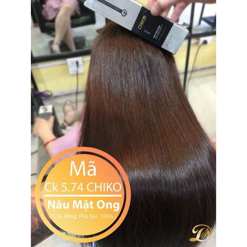 Thuốc nhuộm tóc màu nâu mật ong, không tẩy tóc, tặng trợ và phục hồi
